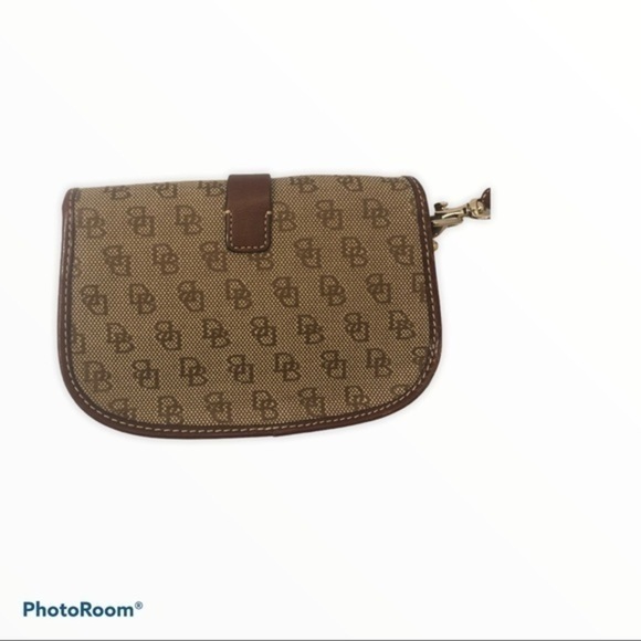 DOONEY and bourke brown signature wristlet clutch